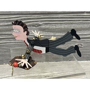 Fanciful Flights Metal Christmas Ornament Funky Business Man Dad Silvestri Rossi